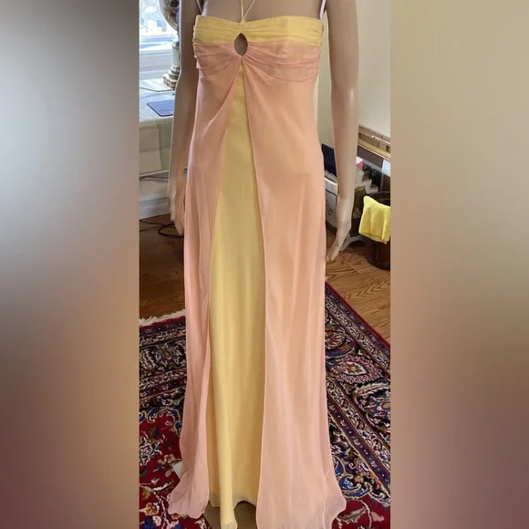 Laundry by Shelli Sehgal 100% Silk 2 Tone Beach Resort Wear Maxi Dress (Size 6) - Picture 3 of 10